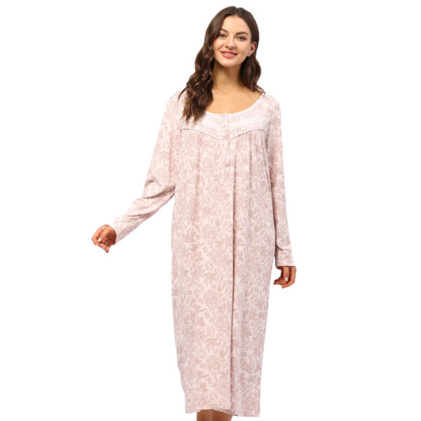 WOMEN ELEGANT LONG SLEEVE NIGHTGOWNS